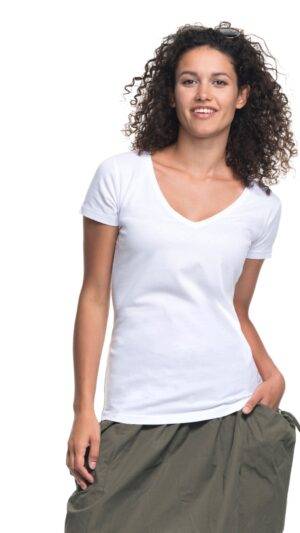Koszulka LADIES' V-NECK - XL