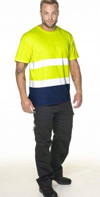 MĘSKI T-SHIRT HI-VIS  DUO - 3XL