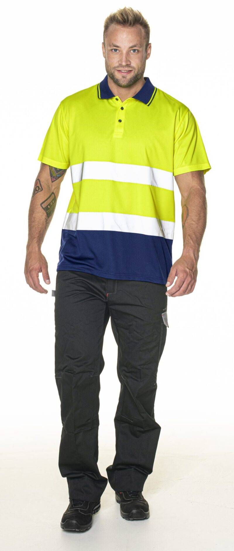 POLÓWKA MĘSKA POLO HI-VIS - M