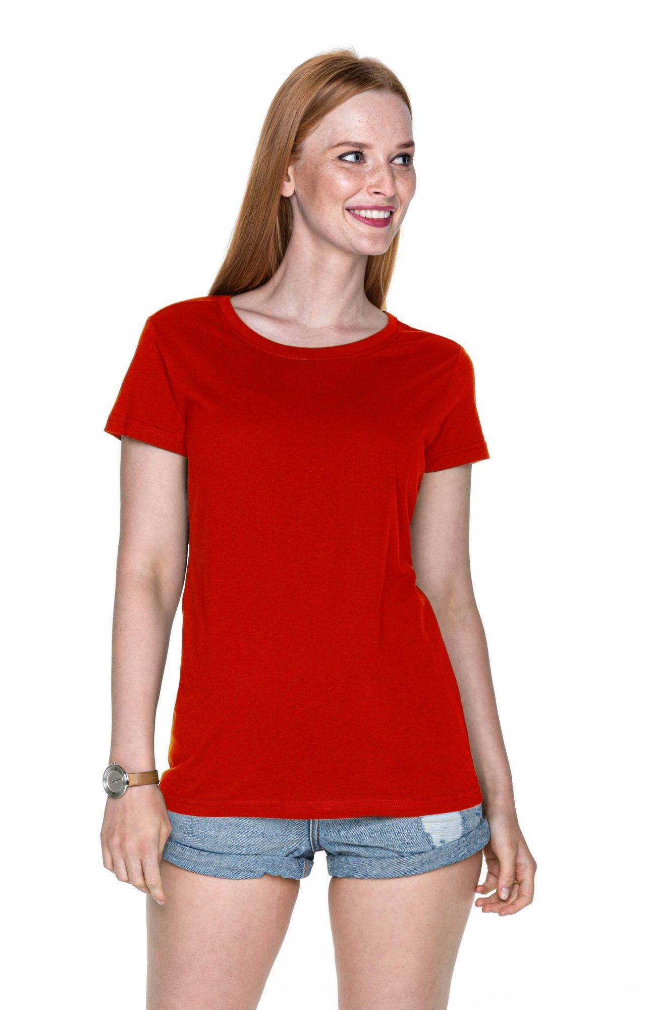 T-shirt damski geffer czerwony - L